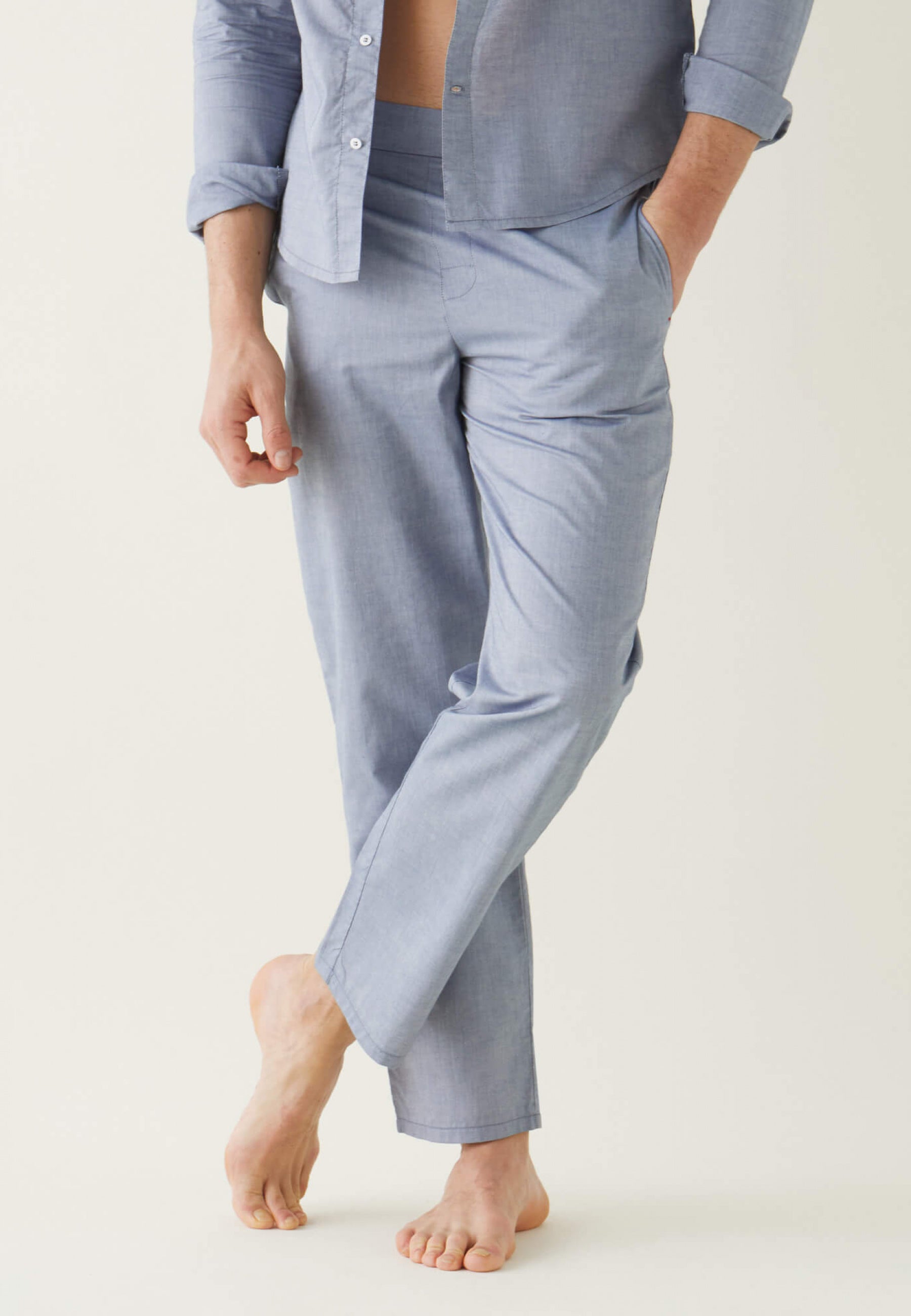 Bas de pyjama en chambray-Tim Chambray