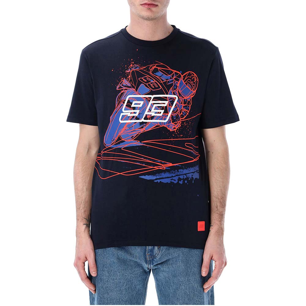 marc marquez - T-shirt 93 Shaded moto Bleu