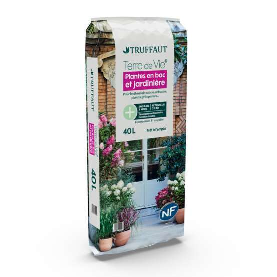 Terreau 'Terre de Vie®' pour plantes en bacs et jardinières- 40 litres