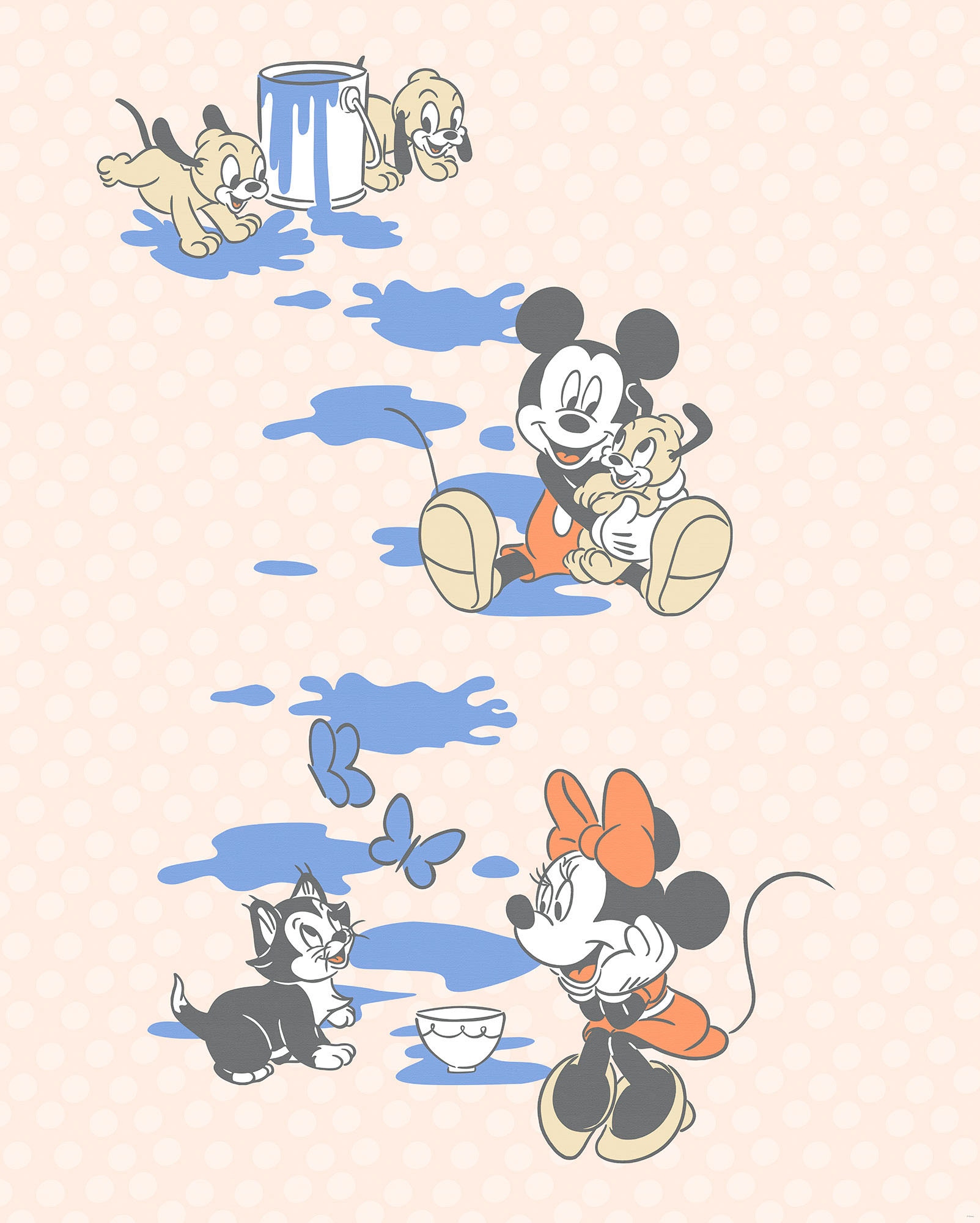 Komar Fototapete »Digitaldruck Vlies -  Mickey Artsy Flow - Grösse 200 x 250 cm« bedruckt glatt Kinderzimmer