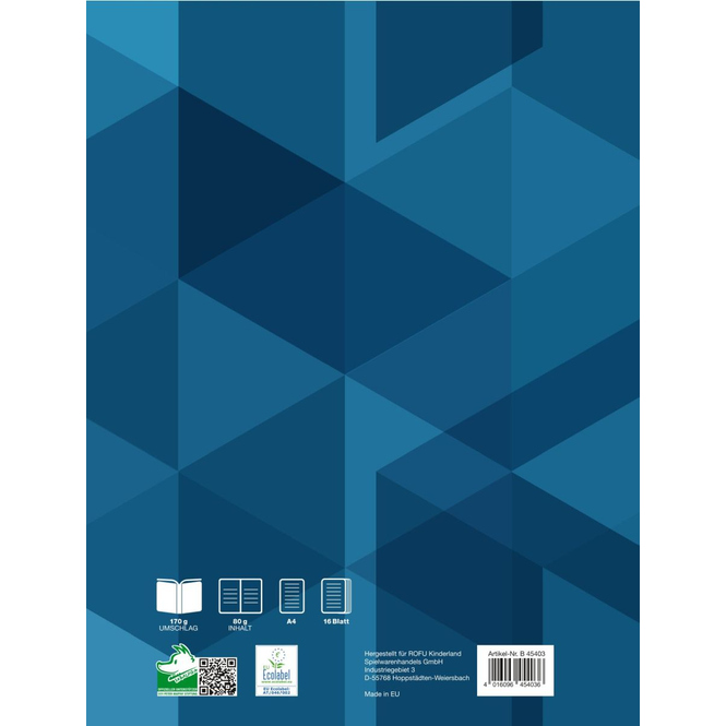Schulheft A4 - Lineatur 21 - liniert - 16 Blatt