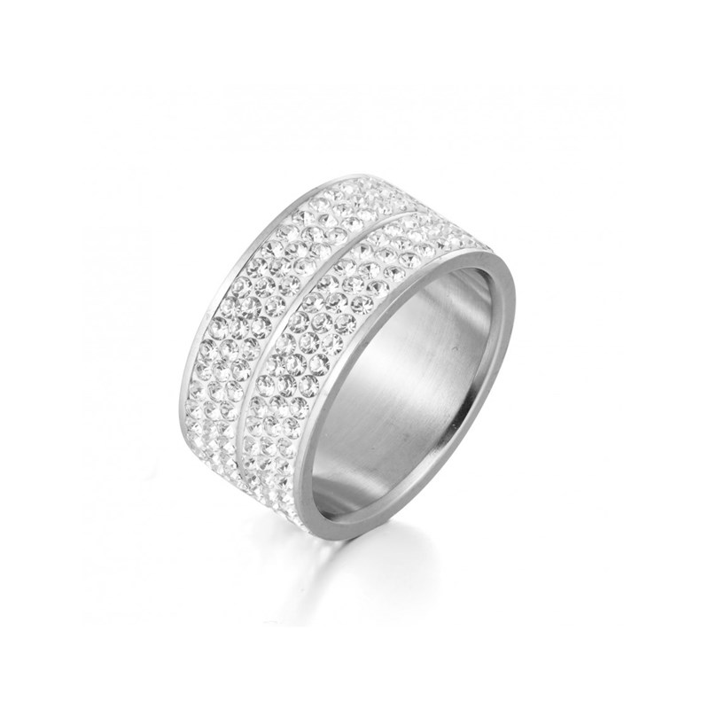 Bague Elodie - Argenté et Cristal