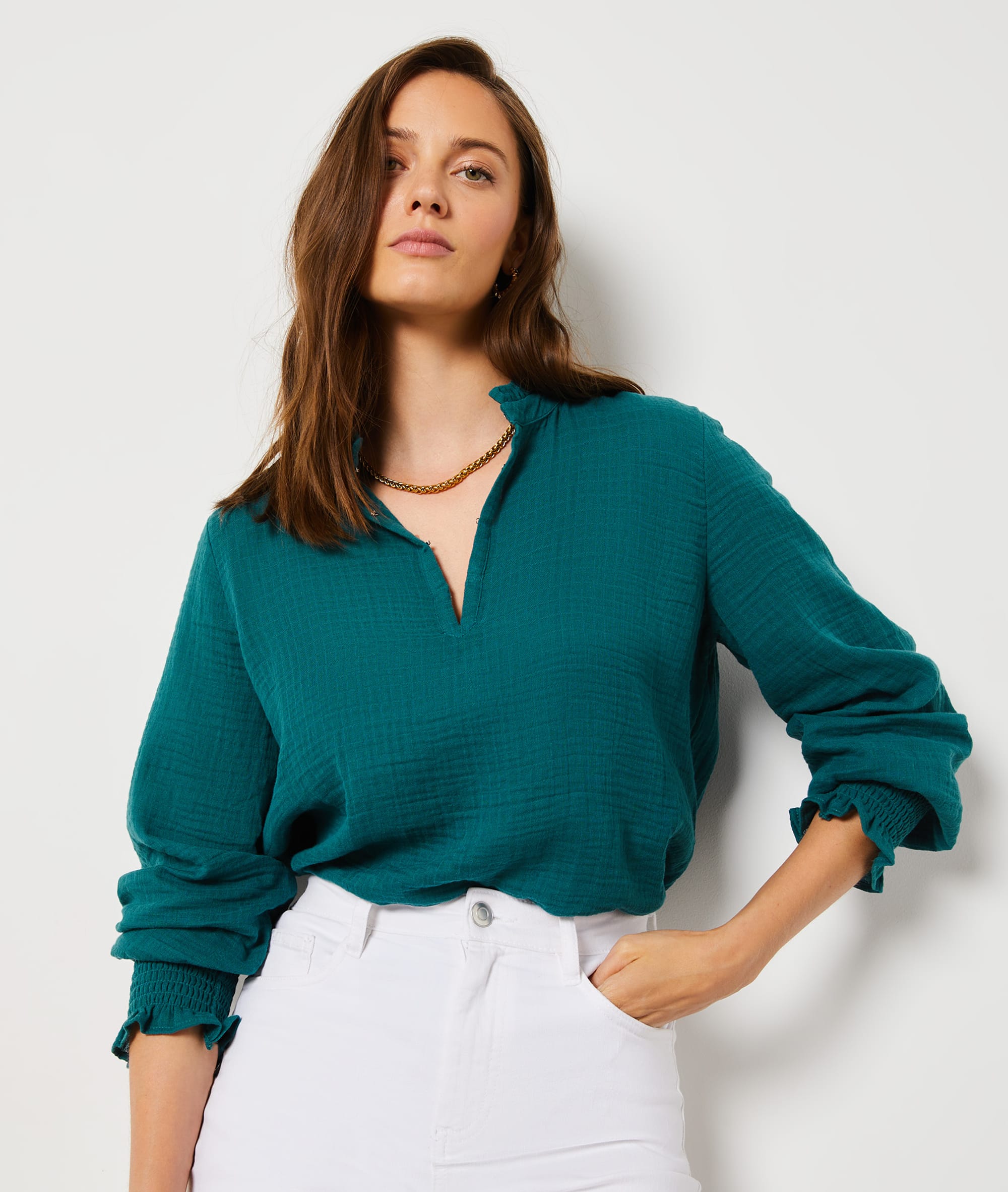 Blouse manches longues