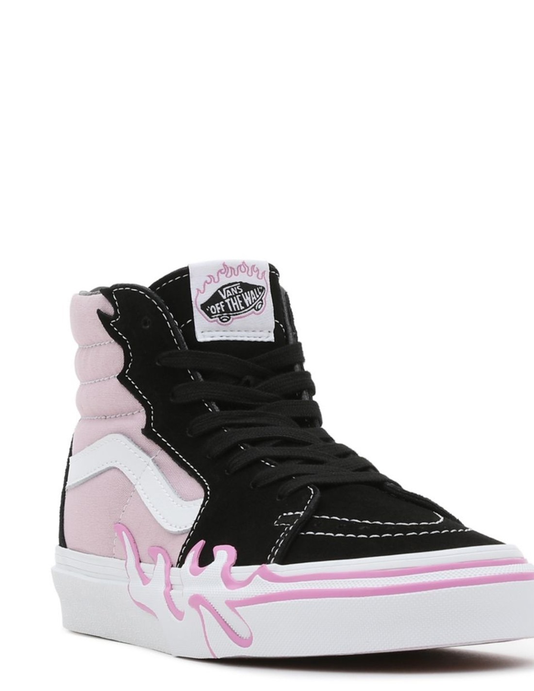 vans Sneakers montantes femme ua sk8-hi flame dkgrn daim rose/noir