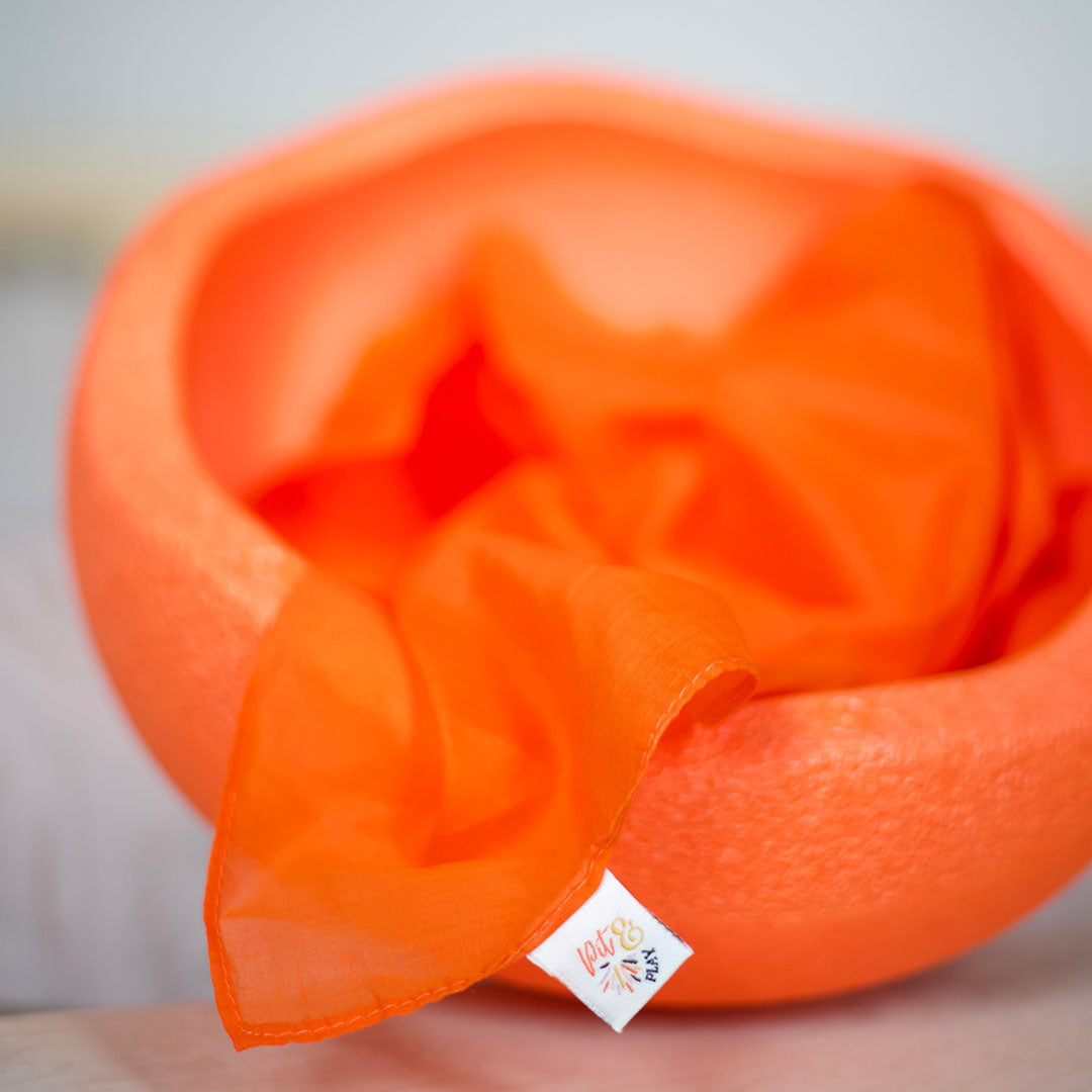 pit and play speeldoek regenboog - oranje - 48x48 cm