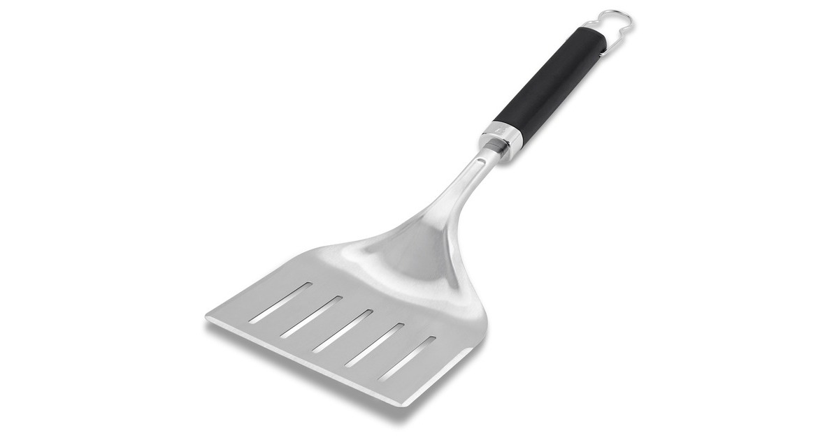 WeberPrecision brede barbecuespatel  (Roestvrij staal/zwart)