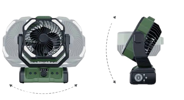 Ventilateur Holdcarp Rechargeable DoubleMotor Fan (avec Télécommande)