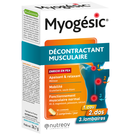 Nutreov Myogésic Décontractant Musculaire 30 comprimés