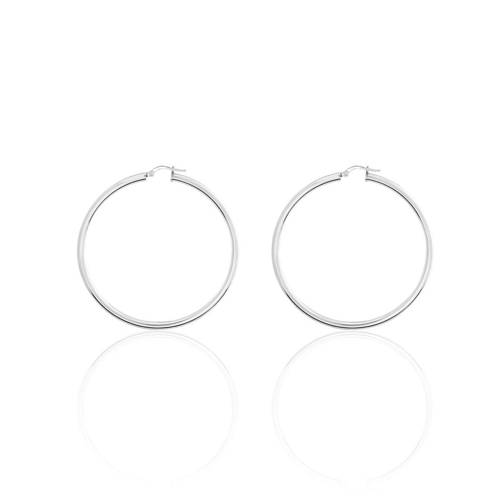 Créoles Argent Blanc Anne
