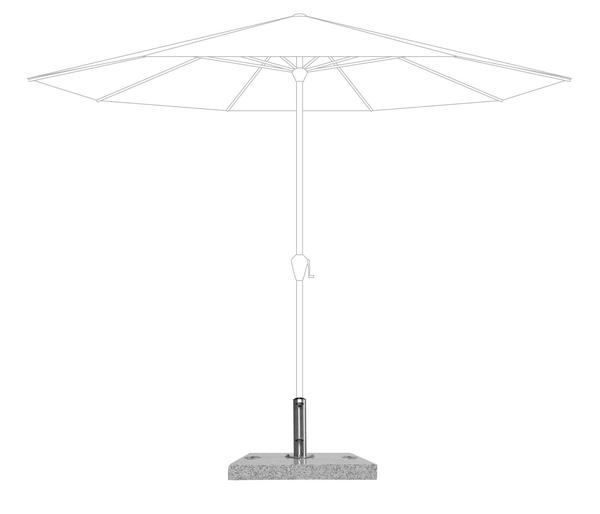 Doppler Granit-Schirmständer, 90 kg
