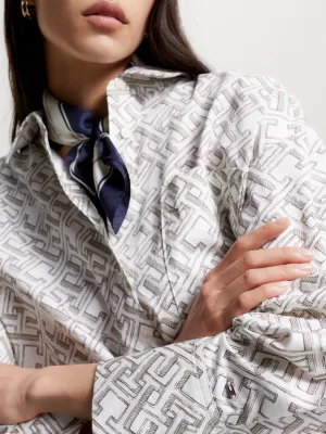 Camisa TH Monogram Oversized Fit