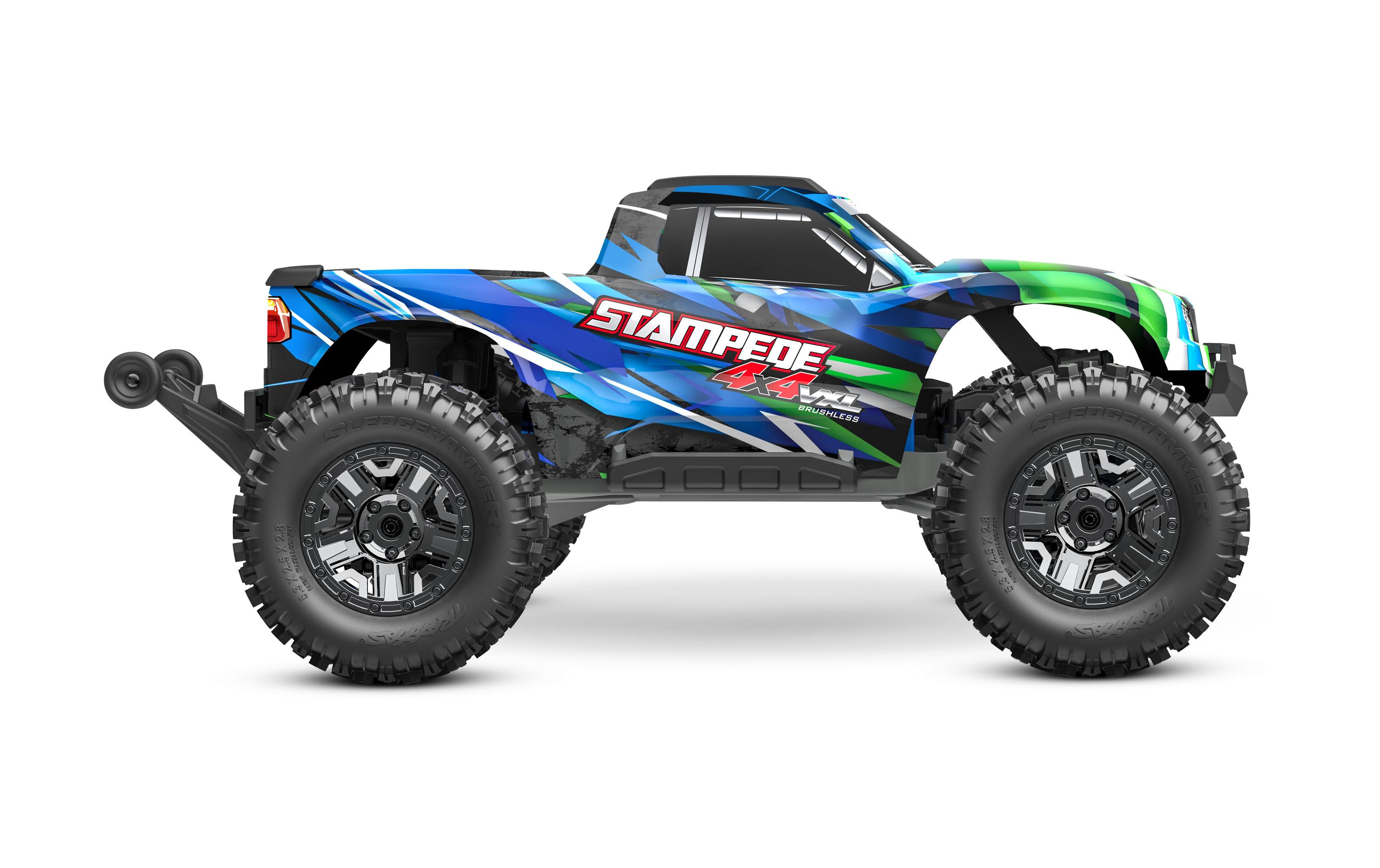 Monster Truck Stampede 4x4 VXL Grün, ARTR, 1:10<br>Robuster 4WD Brushless Monstertruck