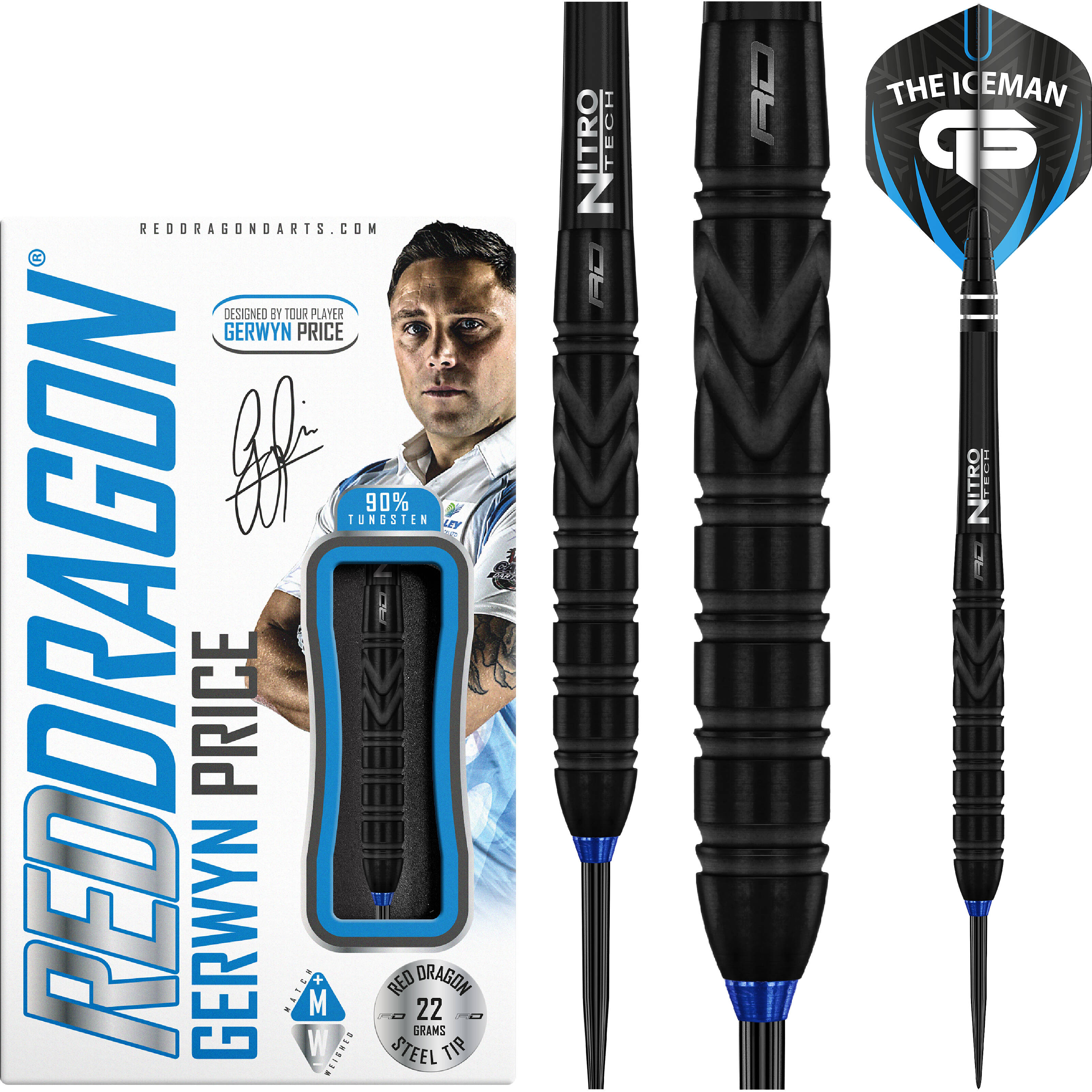 Red Dragon - Gerwyn Price Black - Steeldart
