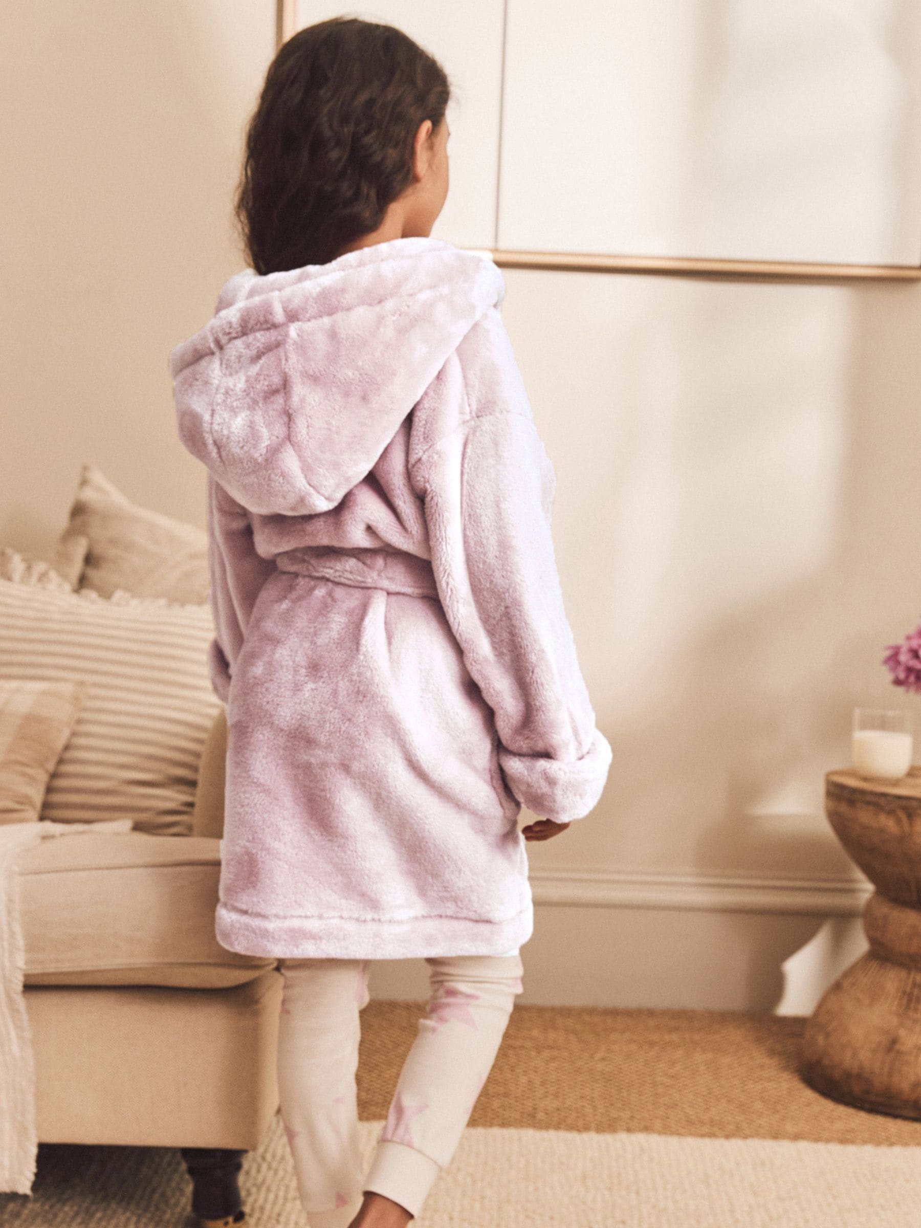 Roze - Zacht aanvoelende fleece kamerjas (9 mnd-16 jr)
