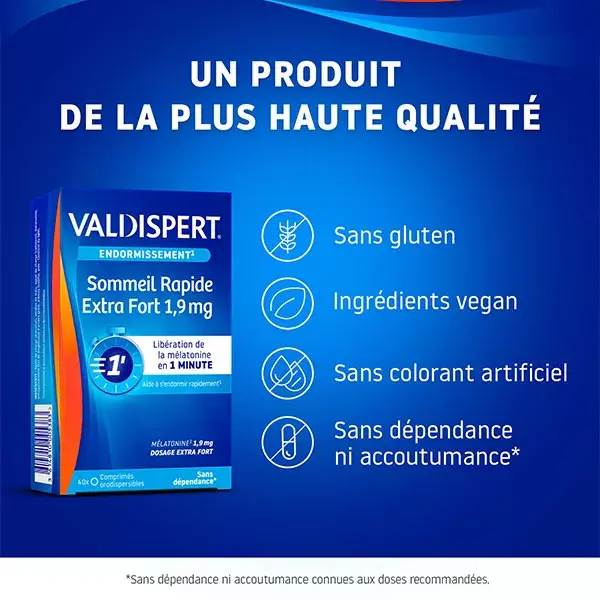 Valdispert Extra Strength Sono Rápido 1,9mg Melatonina 40 comprimidos