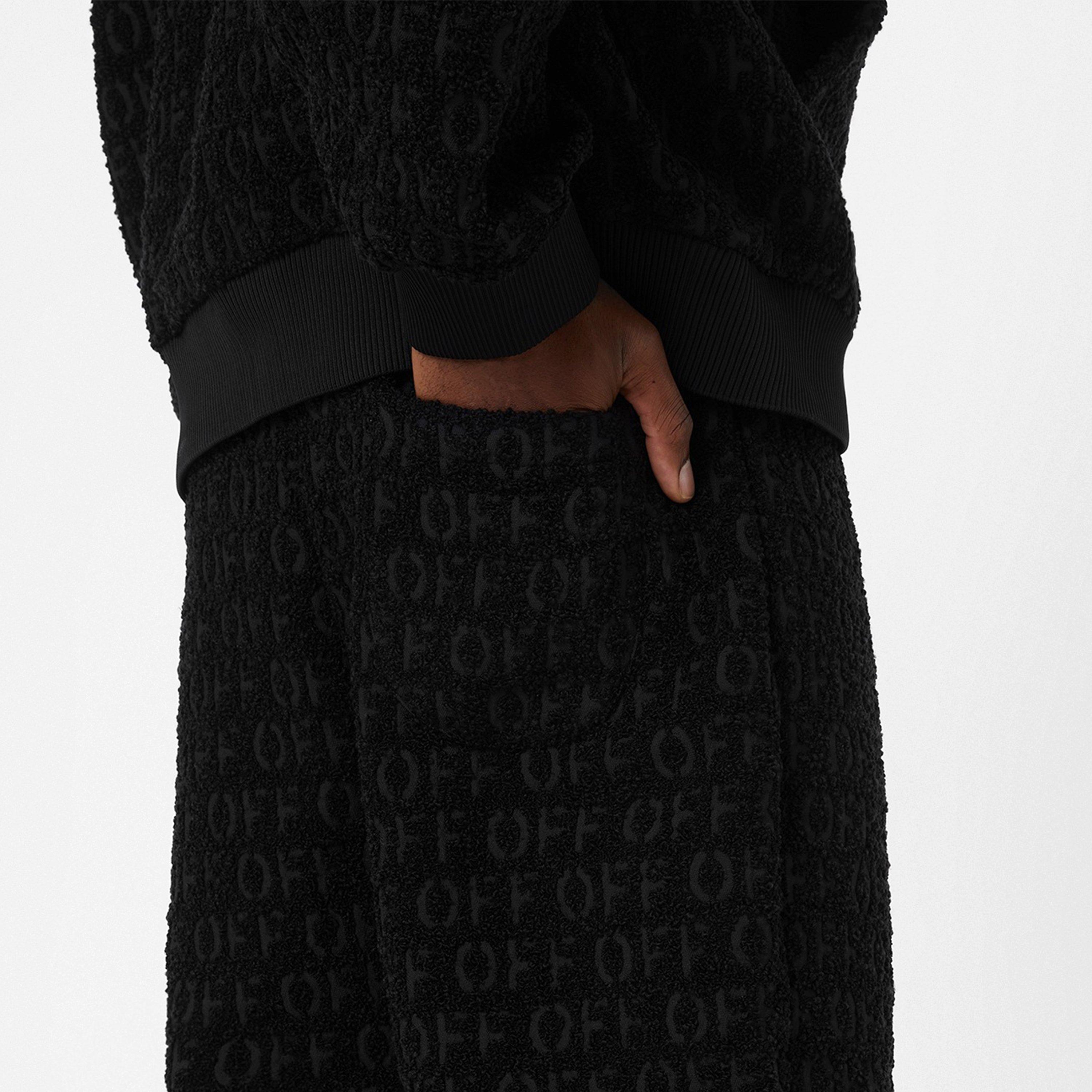 Off White Bouclé Casual Trousers