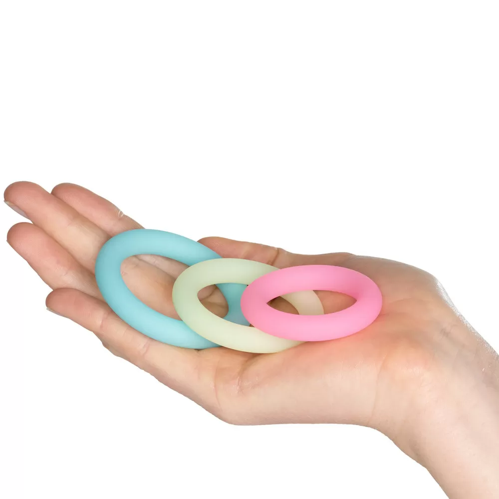 Baseks Penisringe Glow in the Dark - 3 stk.
