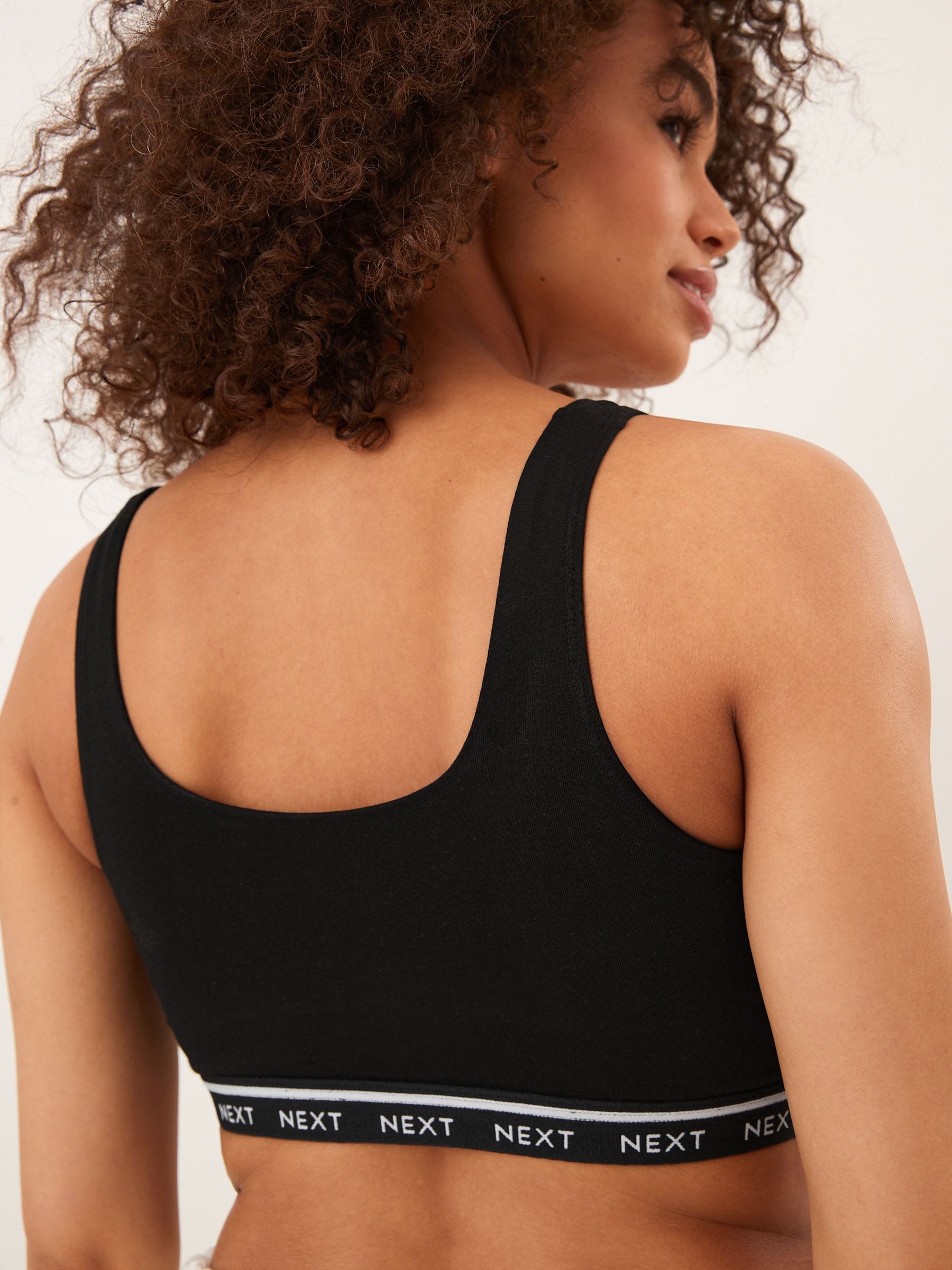 Zwart/crème/praline huidskleur - Gewatteerde cropped tops met ultiem comfort