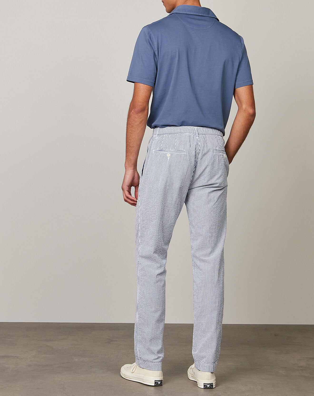 Hartford Pantalon Tanker bleu/blanc
