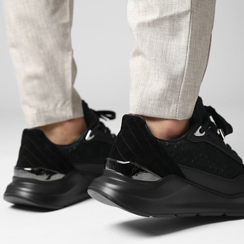 Baskets Hector Runner Python Cut-Matt Nappa Black