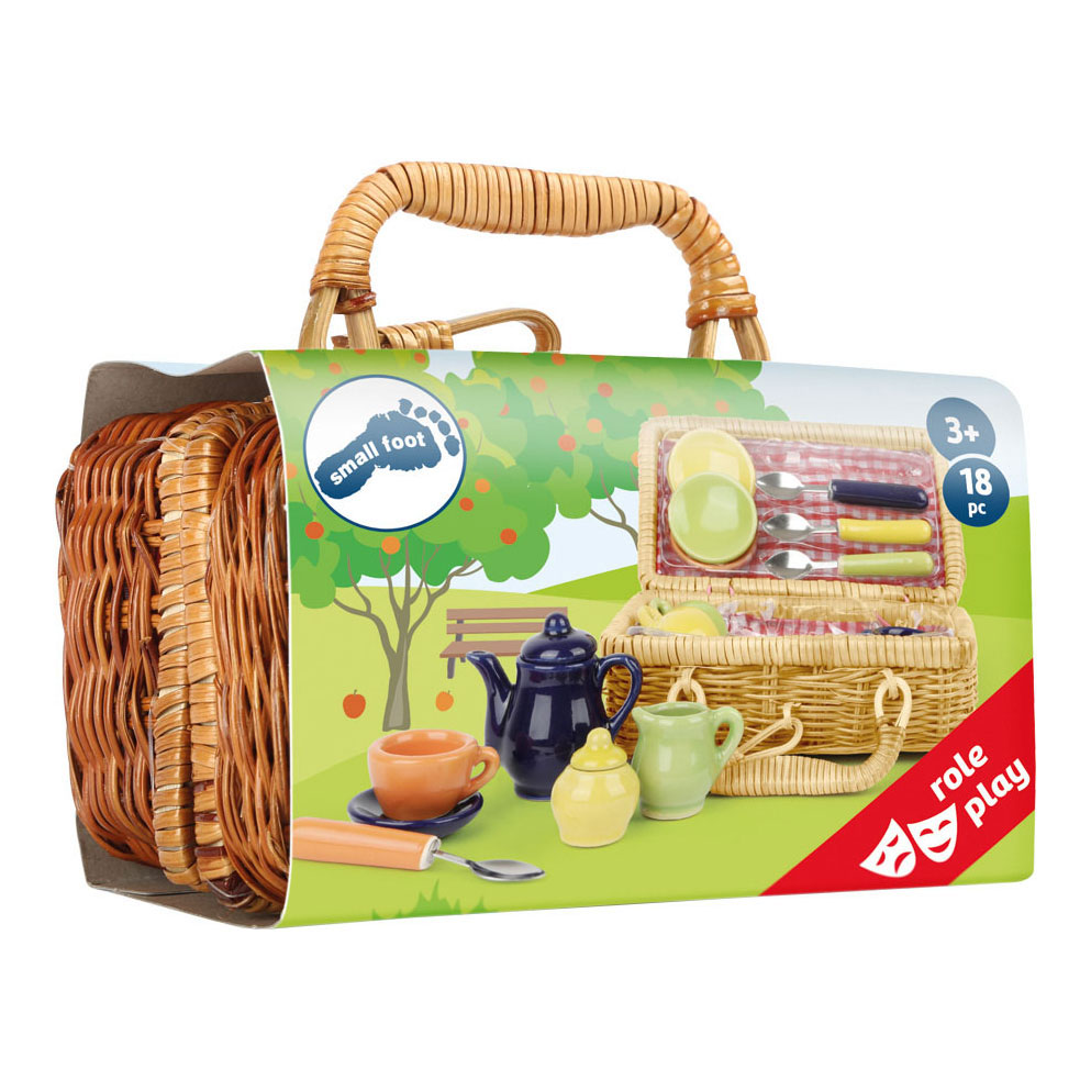 Small Foot-Picknickmandje met Serviesgoed
