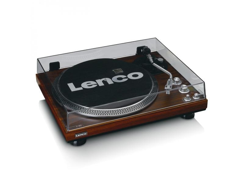 Lenco Plattenspieler L-92 Braun Riemengetriebener Plattenspieler mit PC-Codierung und automatischer Rücklauf