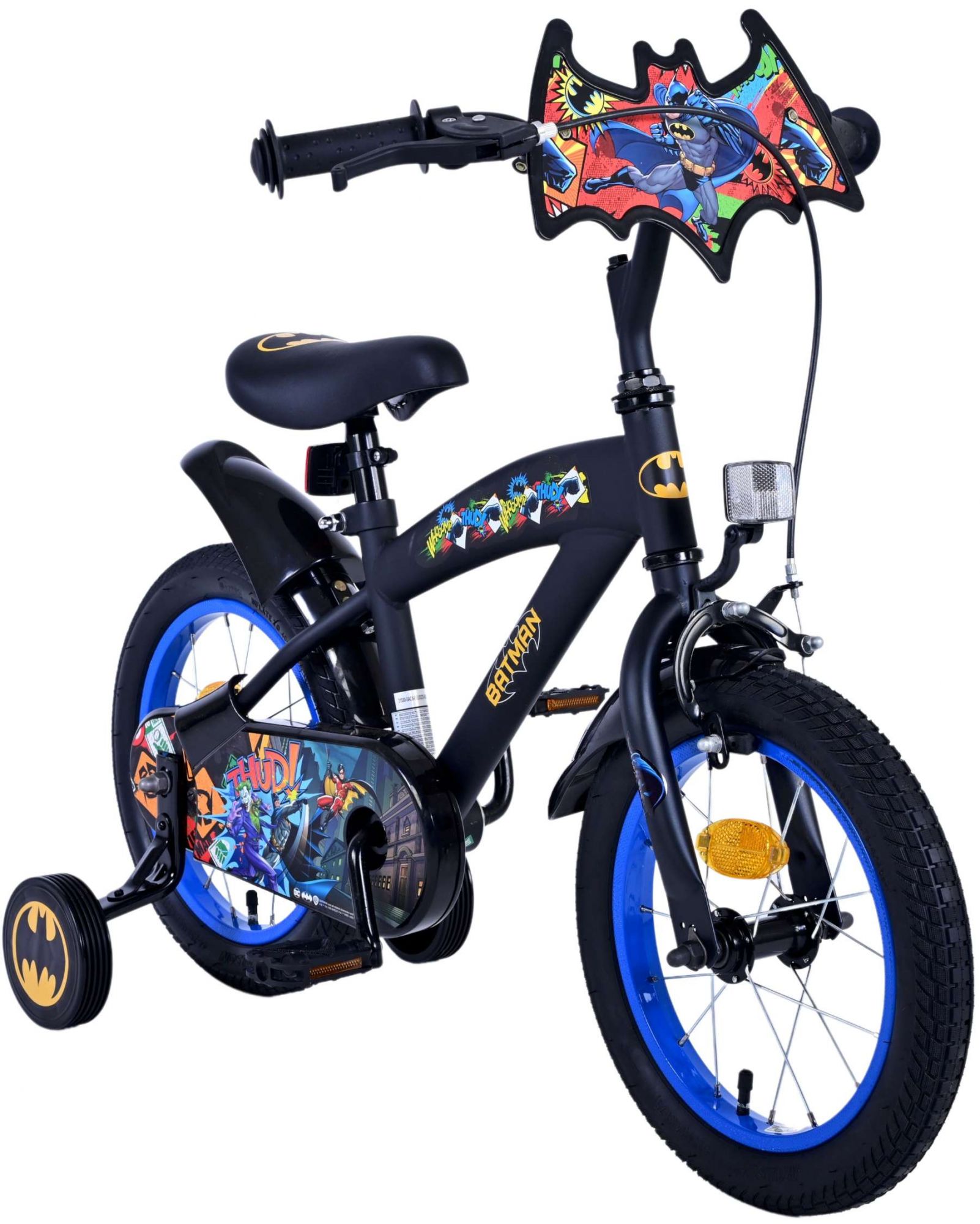 Kinderfahrrad Batman für Jungen 14 Zoll Kinderrad in Schwarz