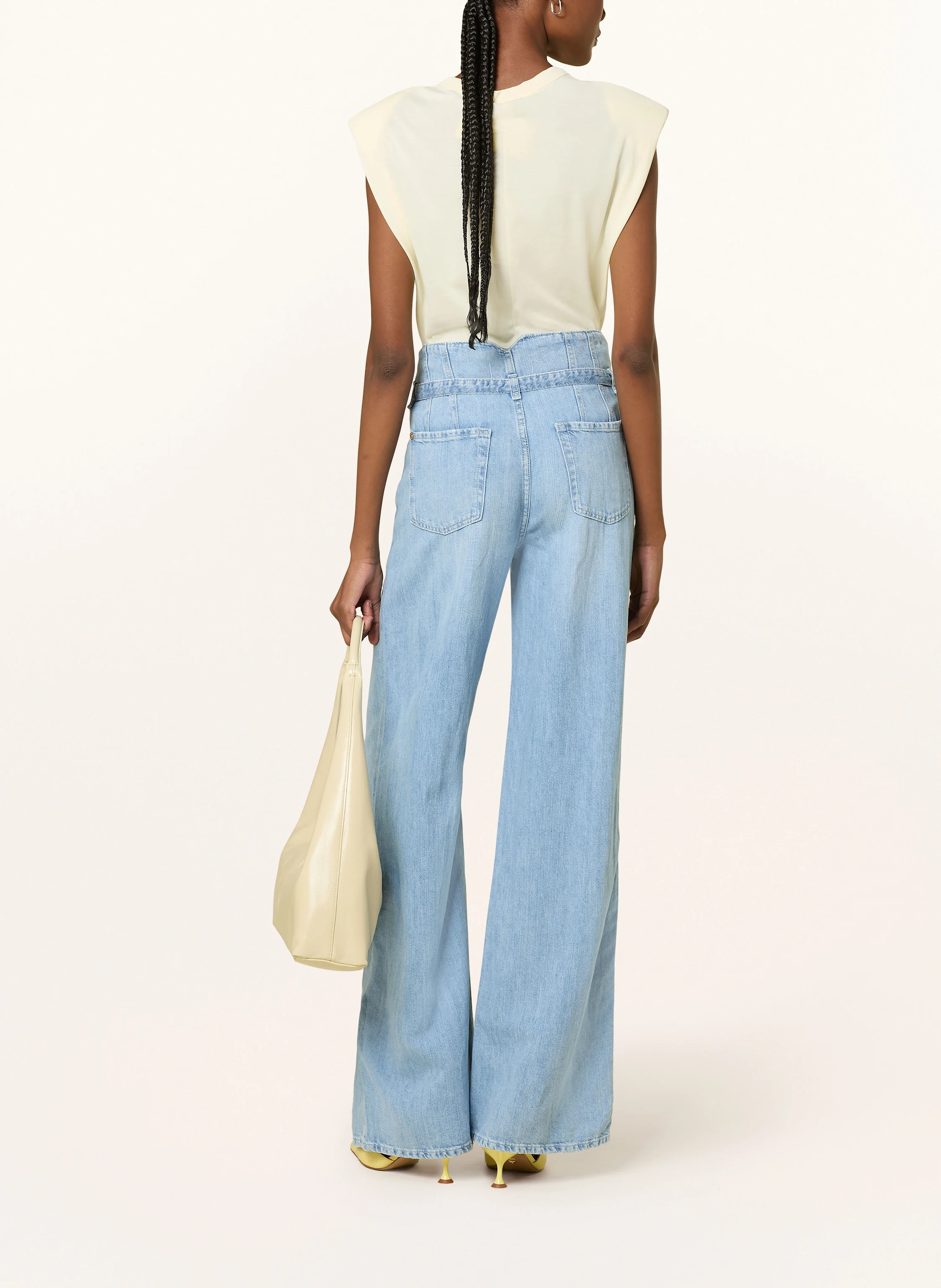 7 for all mankind Wide Leg Jeans mit Leinen
