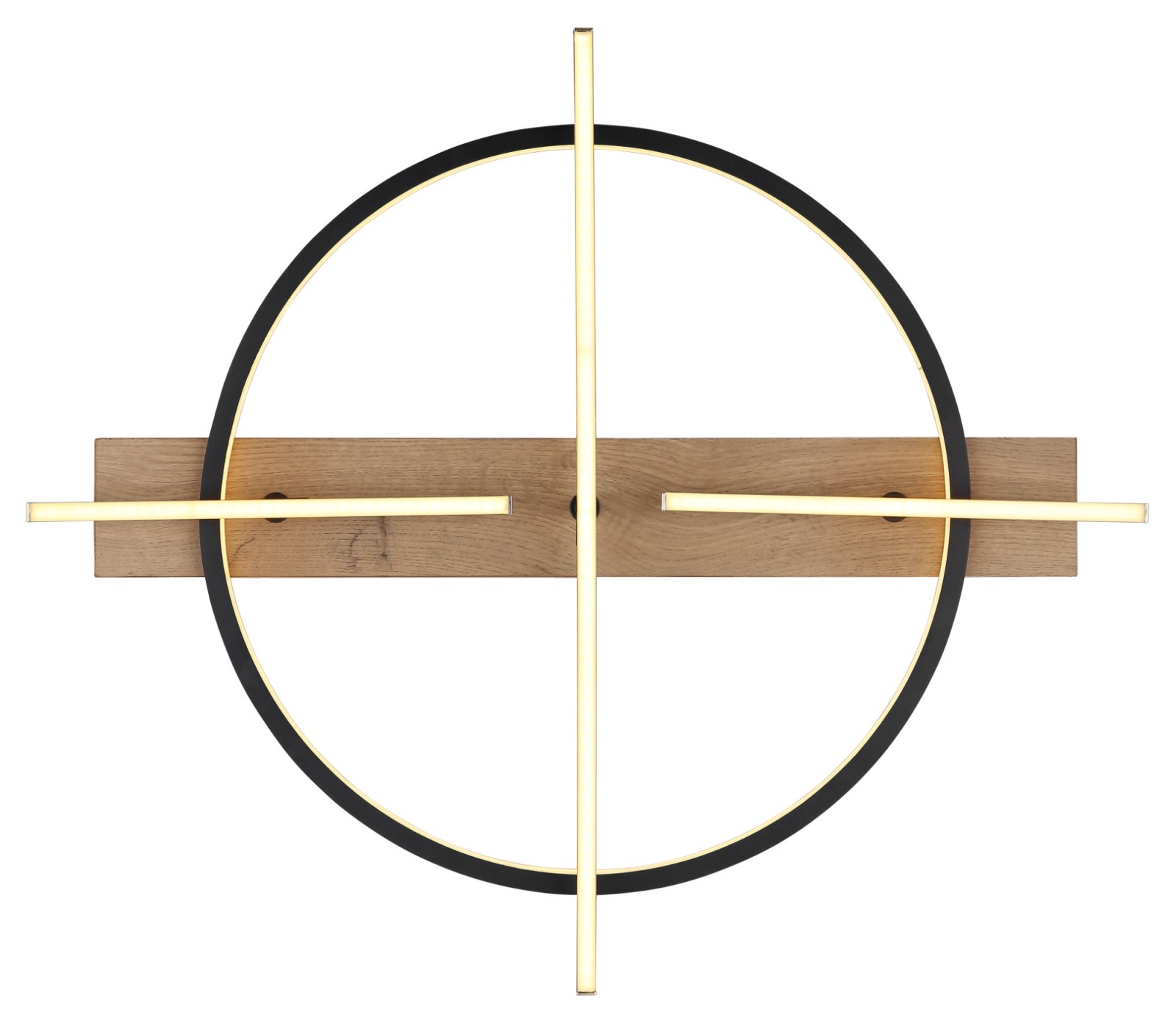 LED-Deckenleuchte - messing-schwarz - 70 cm breit