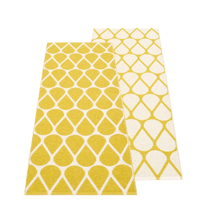 Pappelina - Otis Wendeteppich, 70 x 200 cm, mustard / vanilla