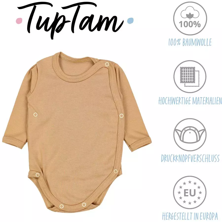 TupTam Baby Langarm Wickelbody 5er Pack grünblau