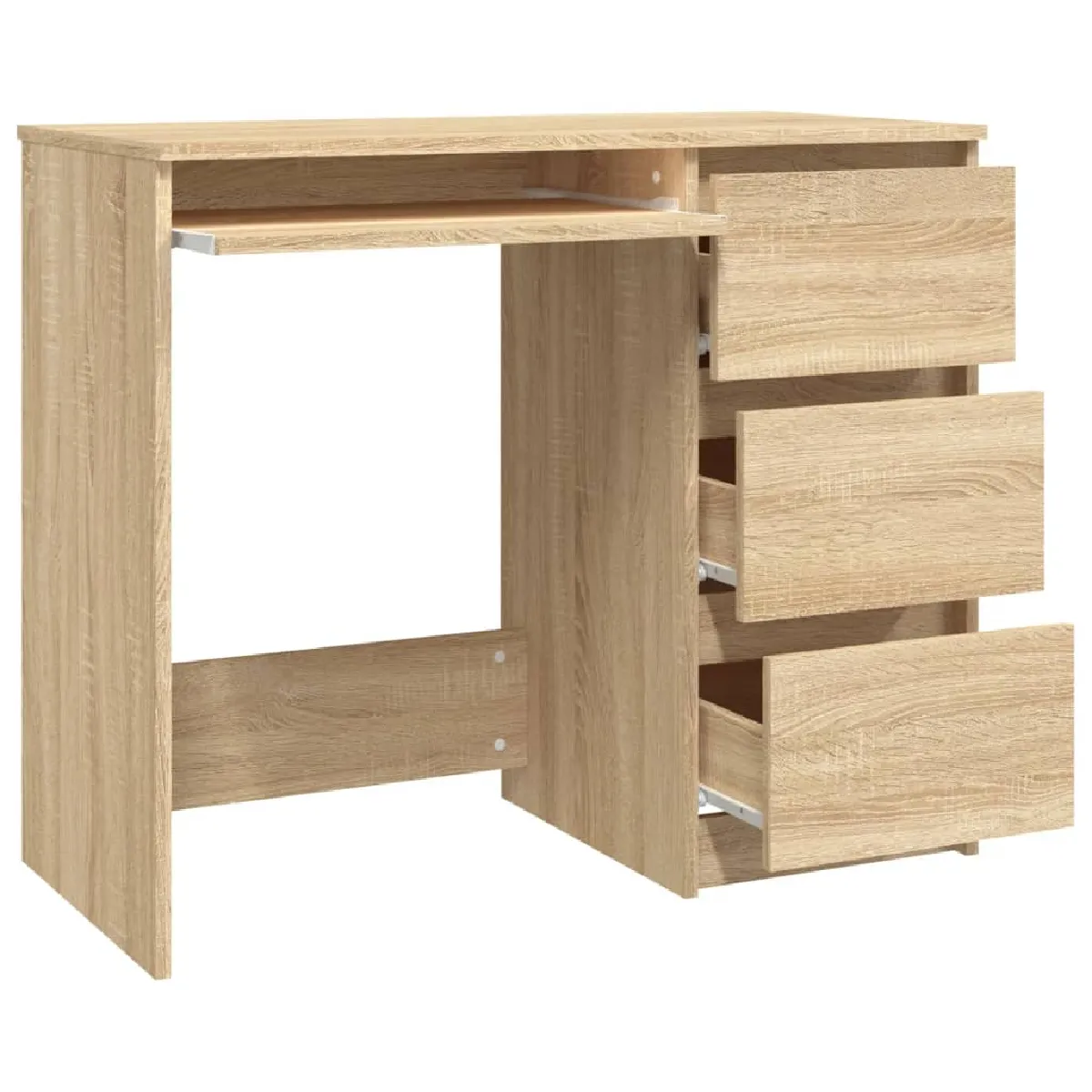 Helloshop26 Bureau chêne sonoma - 90 cm