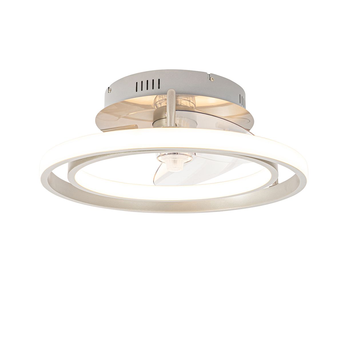 Plafondventilator staal 46.5cm incl. LED met afstandsbediening - Kees
