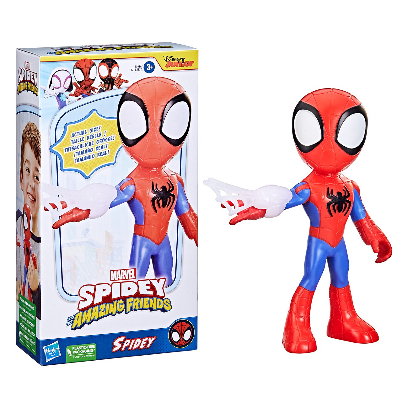 Hasbro Marvel Spidey and His Amazing Friends supergroßer Spidey Mehrfarbig Spielfigur