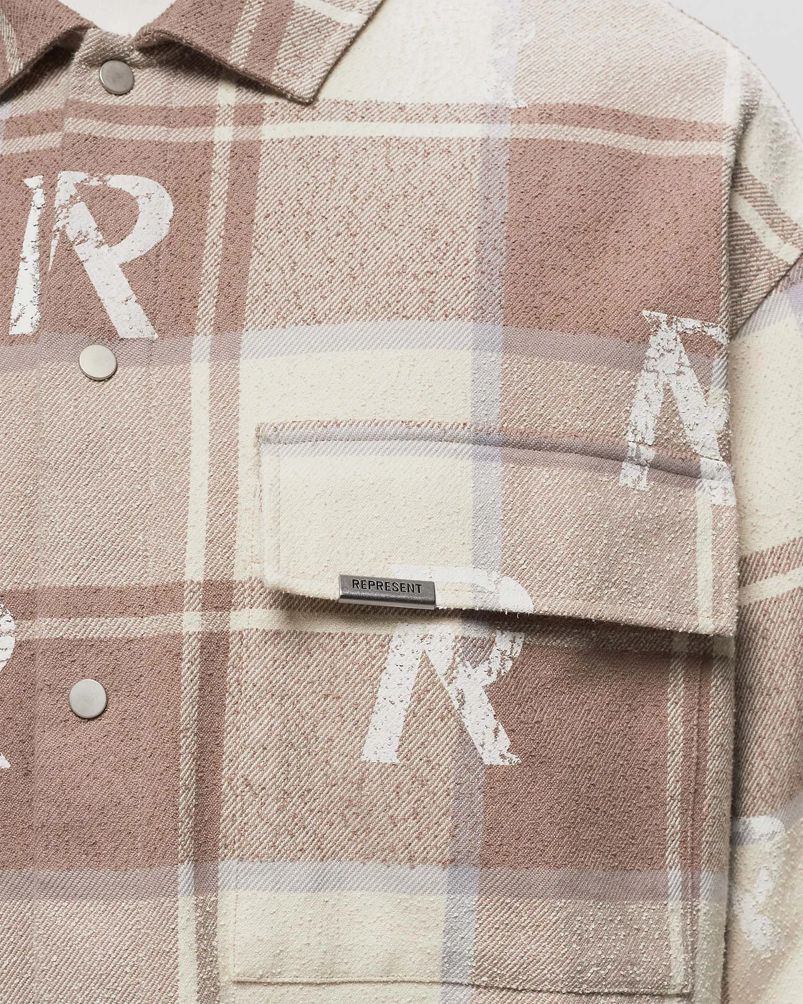 Represent ALL OVER INITIAL FLANNEL SHIRT