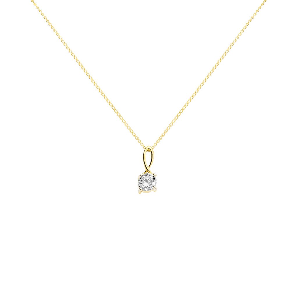 Collier Karlena Or Jaune Oxyde De Zirconium