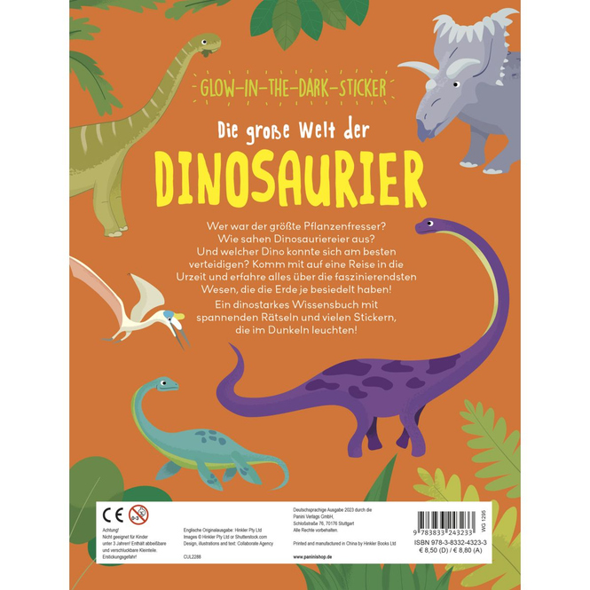 Die große Welt der Dinosaurier - Glow-in-the-Dark-Sticker - Über 100 Sticker