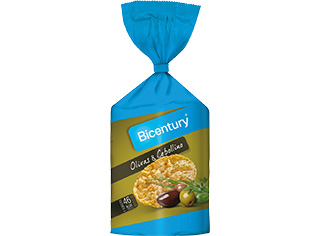 TORTITAS BICENTURY MILHO AZEITONA E CEBOLINHO 123G