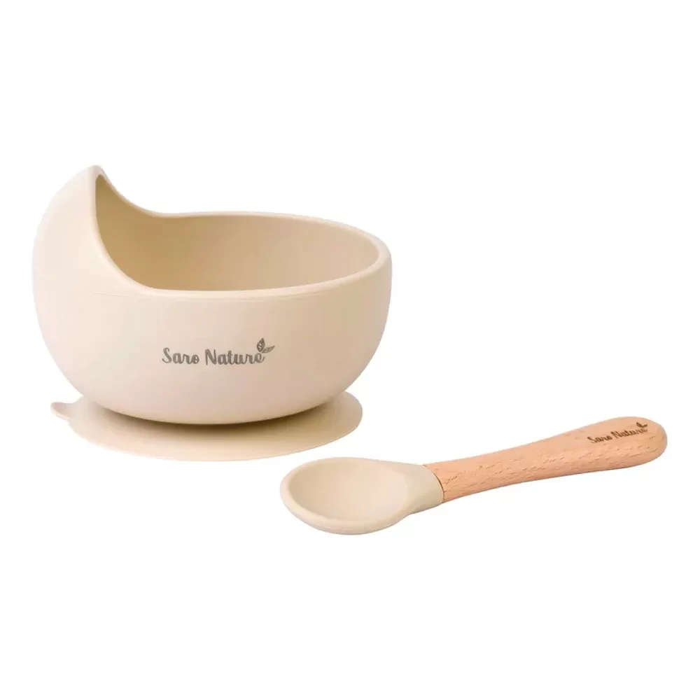 SARO BABY Nordic Wave Spisesæt - Sand - 1 stk.