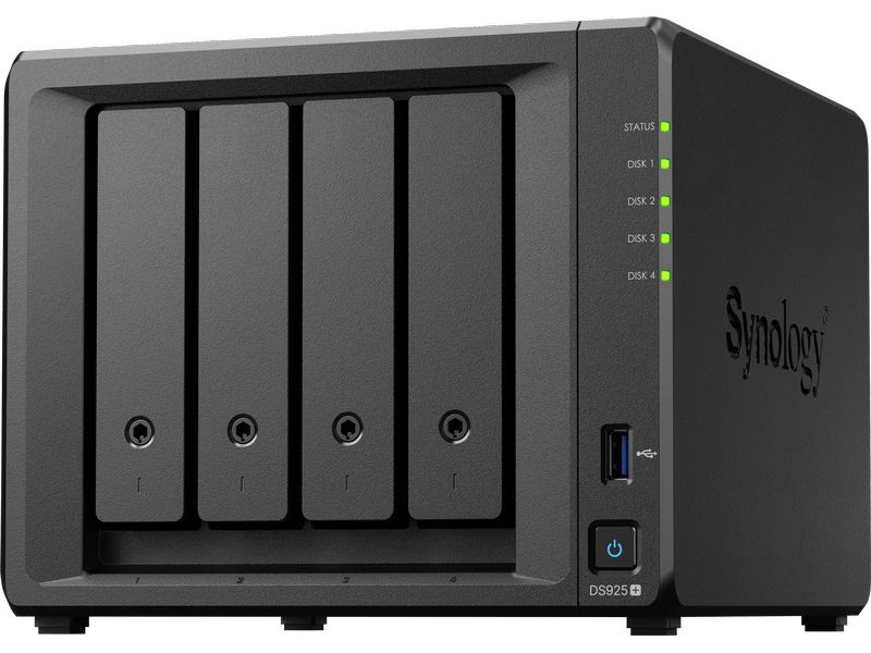 Synology NAS Diskstation DS925  4-bay Synology Plus HDD 64 Leistungsstarker NAS mit vier Einschüben