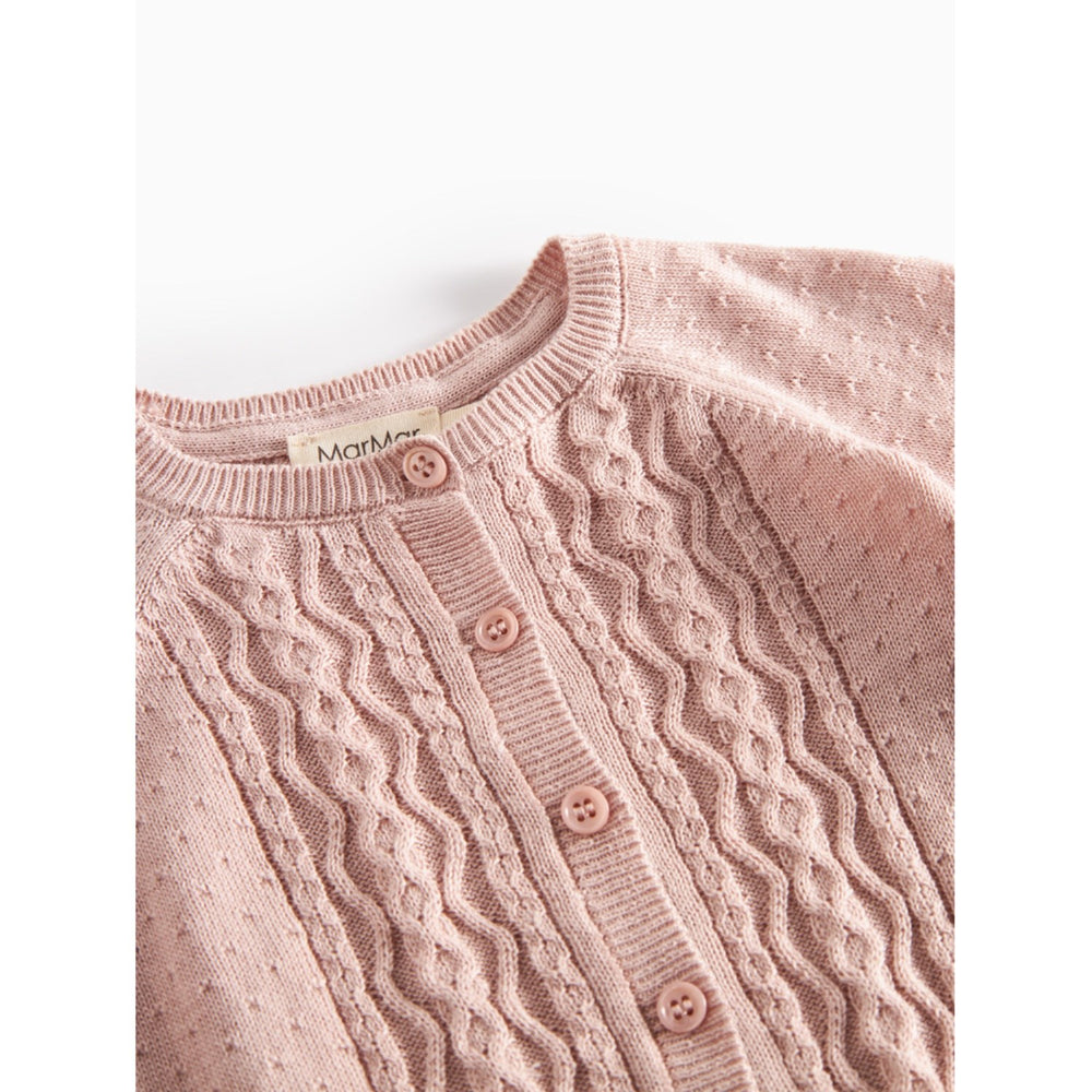 Køb MarMar Modal Mix Cable Faded Rose Totti Strik Cardigan