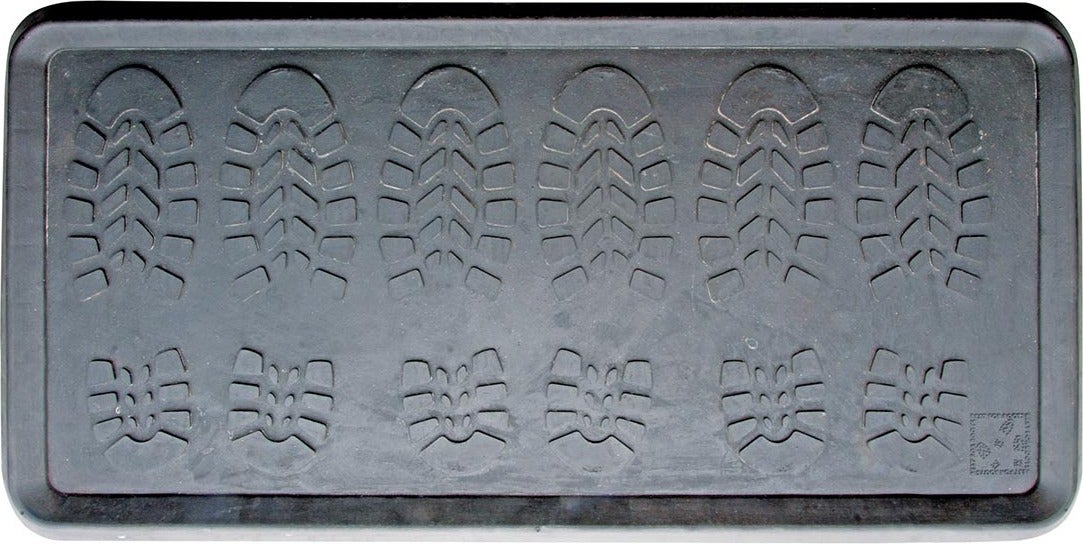 Esschert Design rubber mat laarzenmat zwart 80 x 40 cm