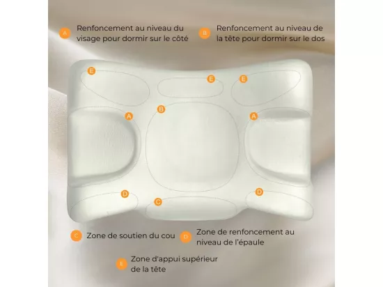 Oreiller Anti-Âge Anti-Rides en 100% Soie SOIE DE BEAUTE 58x37x11 - INPHYSIO