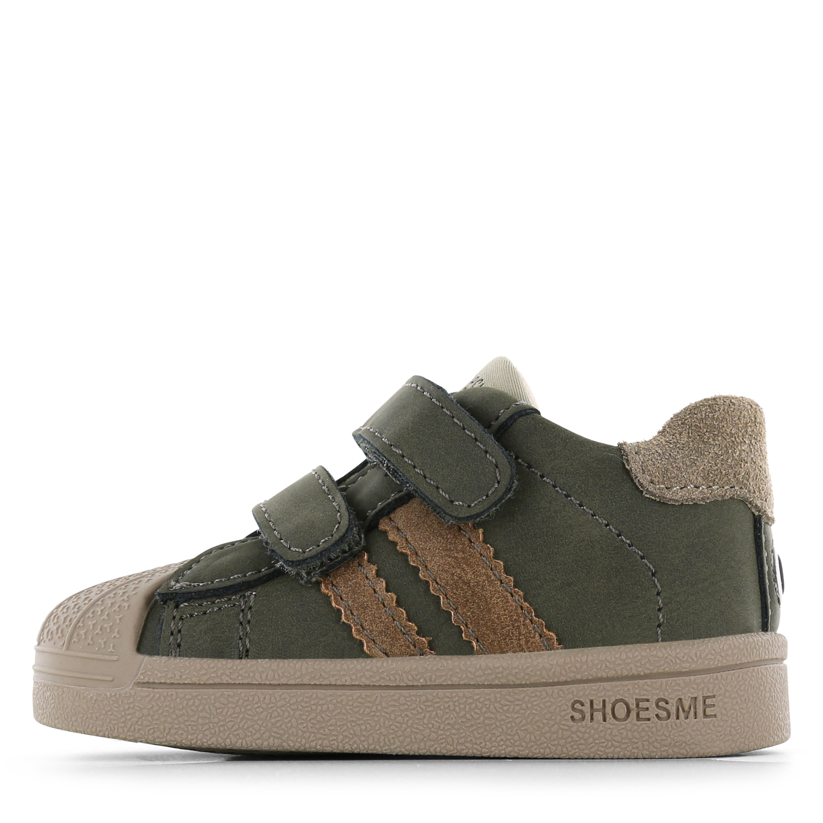 Shoesme groen sneakertje met stootneus Leer | Jongens schoenen