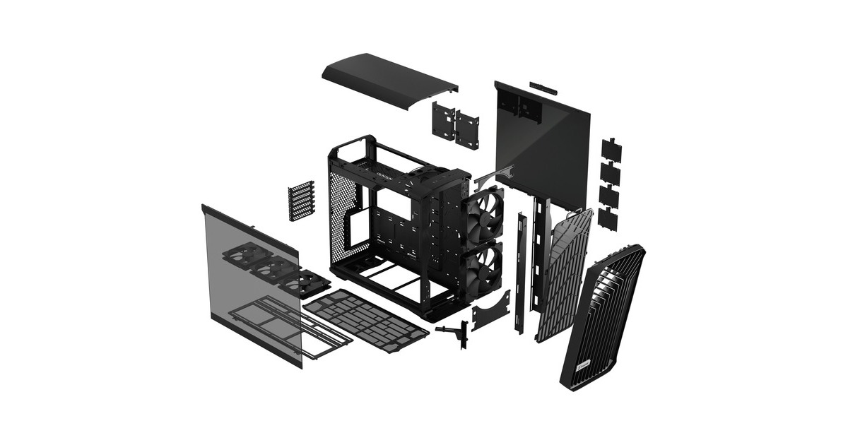 Fractal DesignTorrent Black TG Light Tint midi tower behuizing  (Zwart | 2x USB-A | 1x USB-C | Tempered Glass)