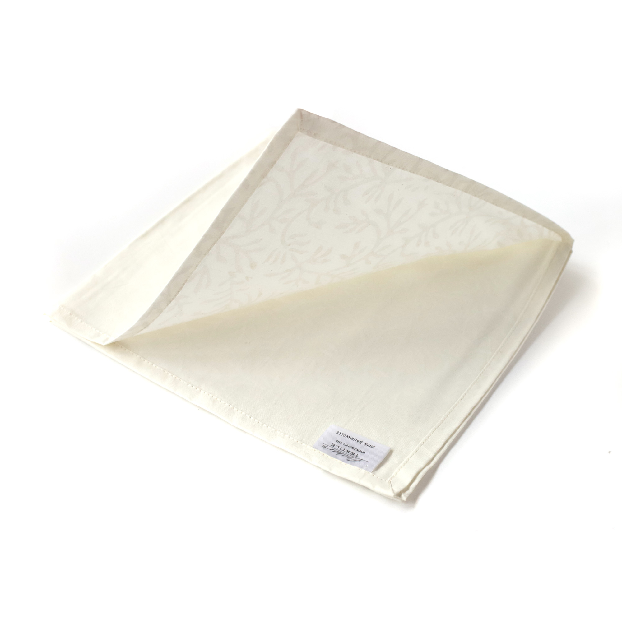 Stoffserviette aus Baumwolle, weiß, B 50 cm, L 50 cm von fischer's lagerhaus