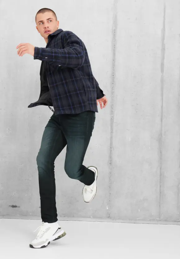 Slim Fit Jeans - dark blue coated