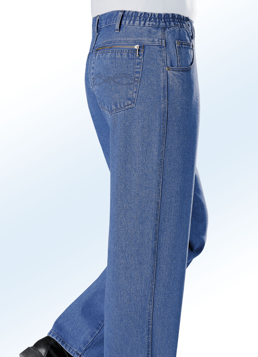 Jeans mit Dehnbundeinsätzen in 3 Farben