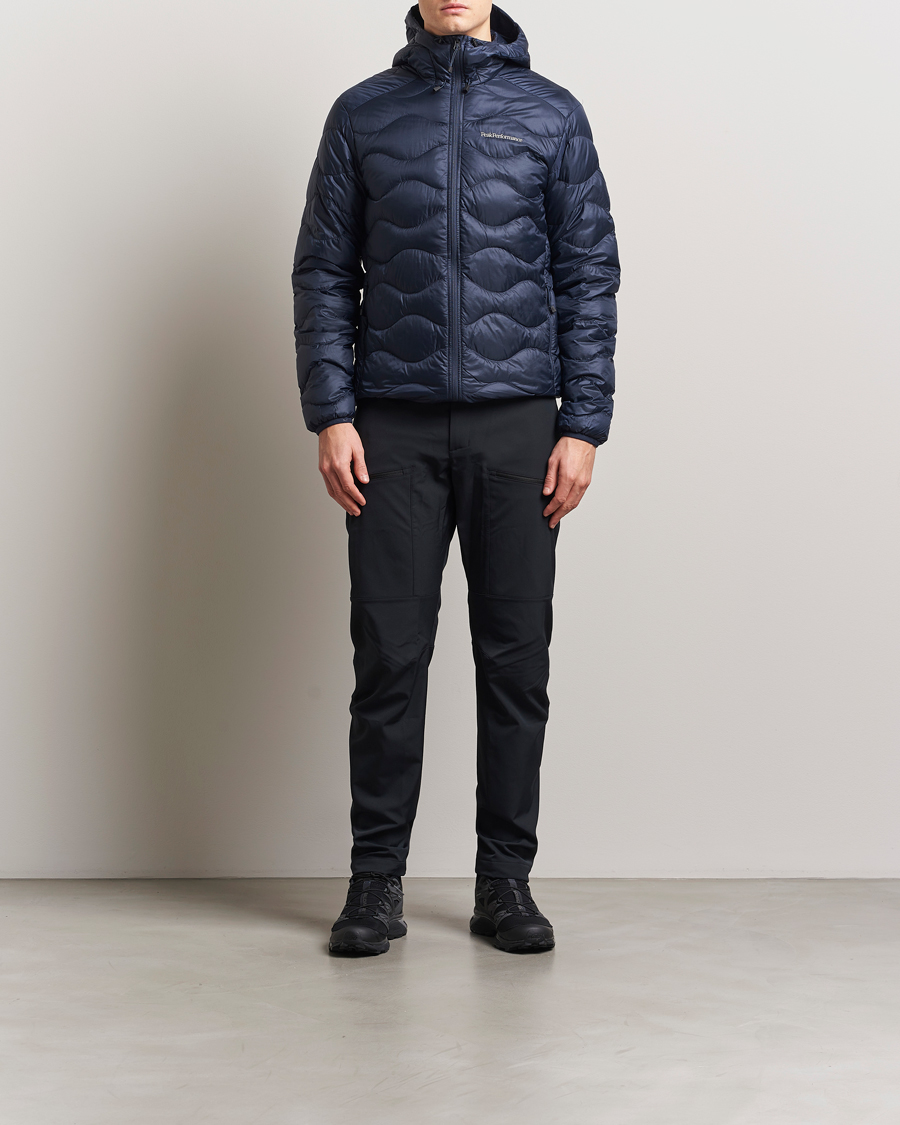 Peak Performance Helium Down Hooded Jacket Blue Shadow