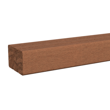 Tuinbalk Azobe hardhout geschaafd ca. 4,4 x 6,7 cm, lengte ca. 210 cm